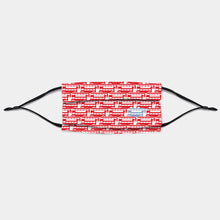 Load image into Gallery viewer, face mask printed with &repeat city red bus design