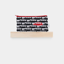Load image into Gallery viewer, cotton pencil case featuring &repeat city taxi design