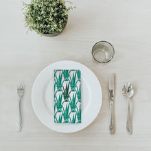 Load image into Gallery viewer, Folded Aloe Vera Organic cotton napkin
