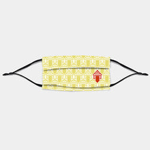 Load image into Gallery viewer, Anti viral face mask featuring beach hut pattern