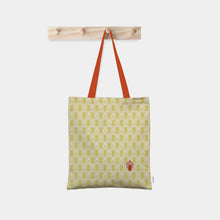 Load image into Gallery viewer, designer tote bag featuring &repeat beach hut pattern