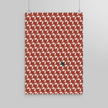 Load image into Gallery viewer, organic cotton tea towel sycamore leaf repeat design
