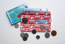 Load image into Gallery viewer, Colourful purse with a red bus pattern
