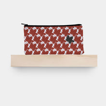 Load image into Gallery viewer, cotton pencil case sycamore leaf design
