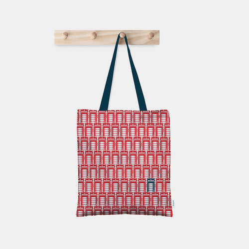 tote bag featuring &repeat city telephone box design
