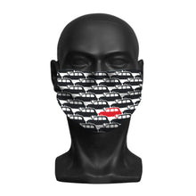 Load image into Gallery viewer, face mask printed with &amp;repeat city taxi design
