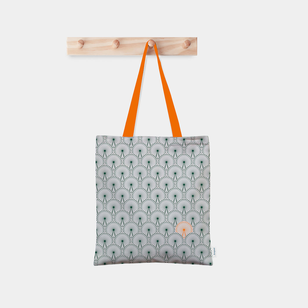 designer tote bag featuring &repeat city wheel design