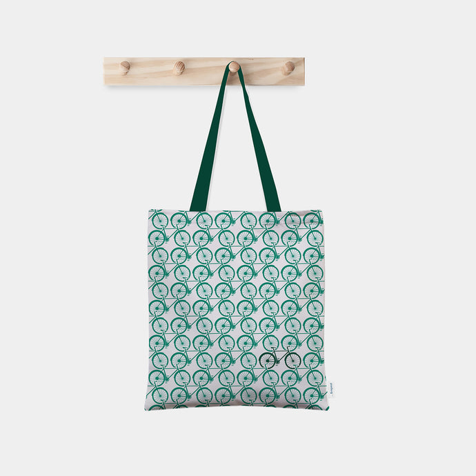 canvas tote bag featuring &repeat countryside bicycle design