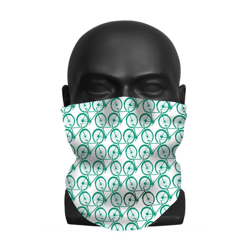 designer snood featuring &repeat countryside bicycle design