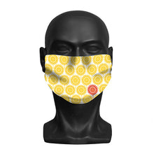 Load image into Gallery viewer, Viraloff face mask featuring &amp;repeat sunflower design
