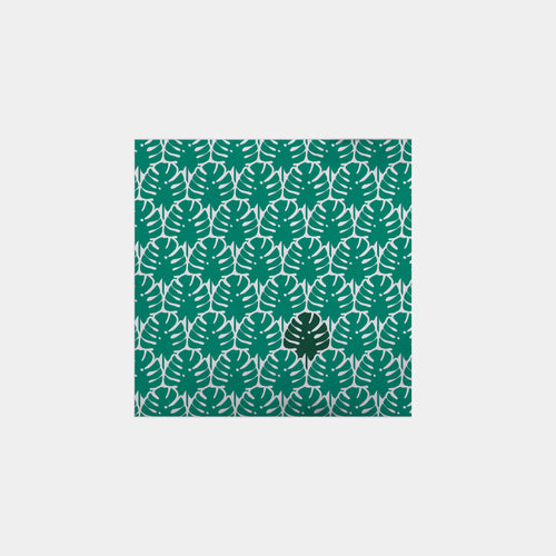 Organic cotton napkin with cheese plant pattern.