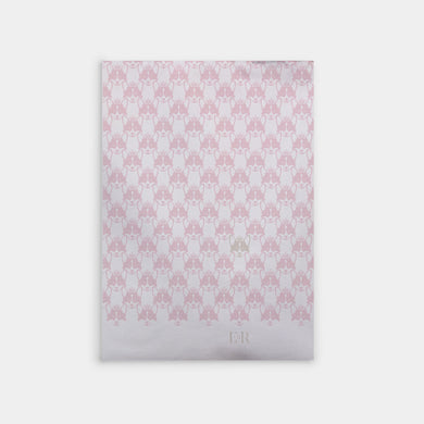 Organic cotton tea towel pink corgi pattern