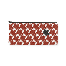 Load image into Gallery viewer, cotton pencil case sycamore leaf repeat design
